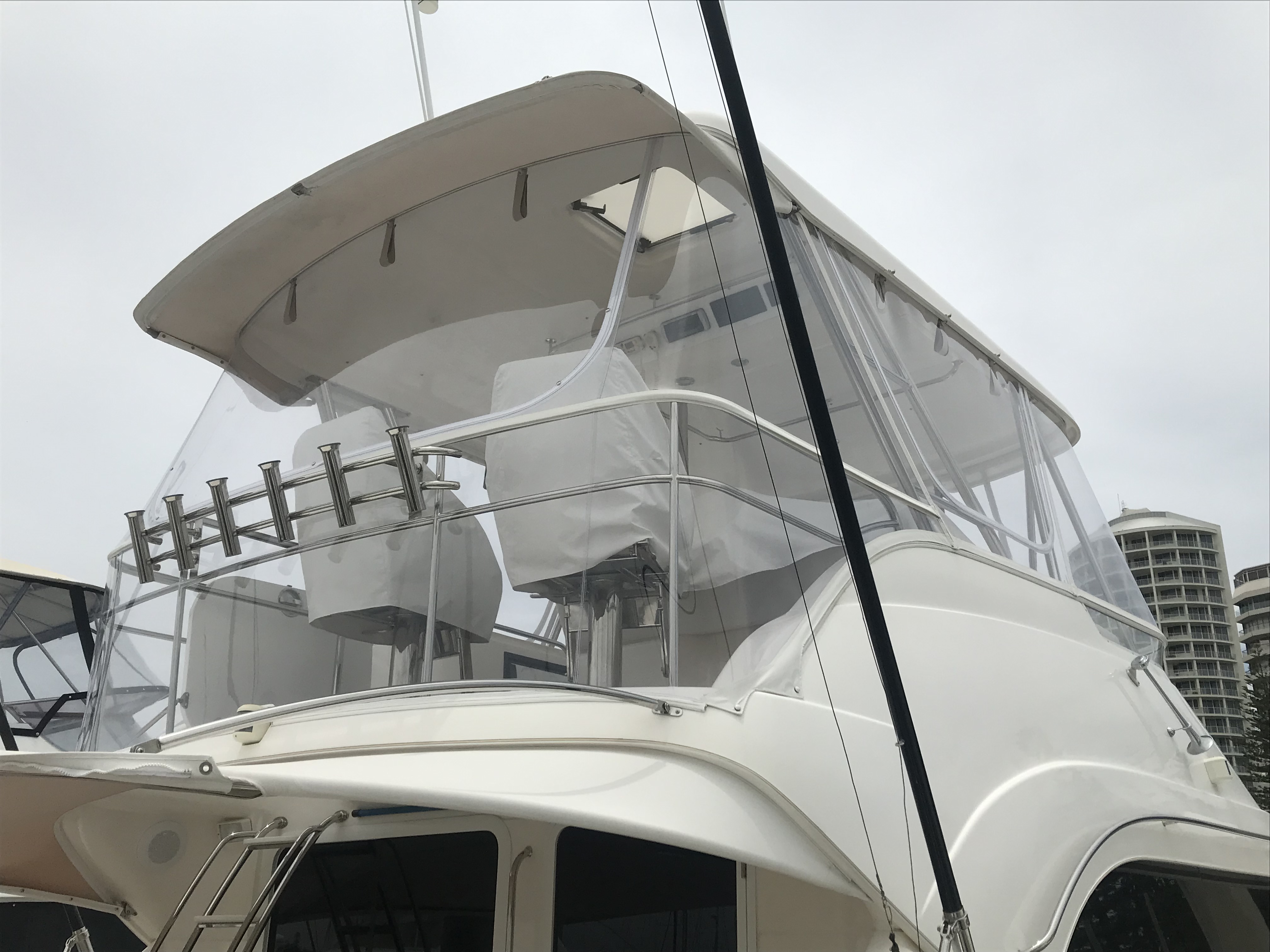 Queensland Canvas & Marine. Custom made clears, biminis and covers. For all your boating cover needs. Marine trimming.